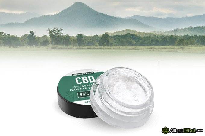 CBD Isolate: product sample of CBDistillery