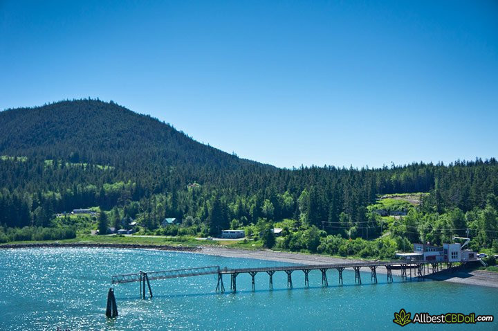 CBD oil Alaska: a bridge into a body of water.