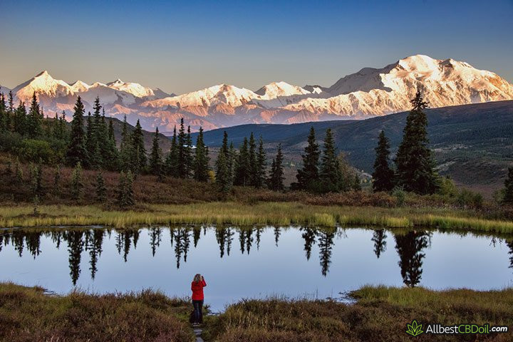 CBD oil Alaska: mountains in Alaska.