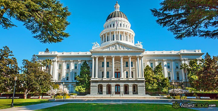 CBD oil California: California Capitol building.