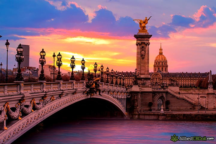 CBD France: Alexandre III bridge.