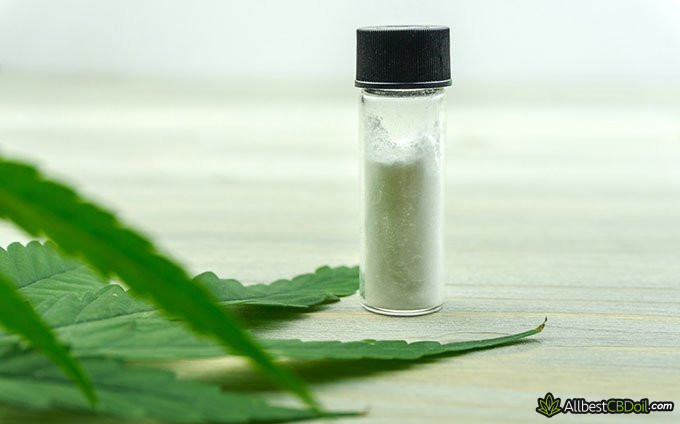 How long does it take for CBD oil to work: CBD Isolate powder in a glass bottle How long does it take for CBD oil to work: CBD Isolate powder in a glass bottle