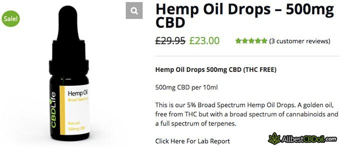 CBD Life UK reviews: the Hemp oil drops.