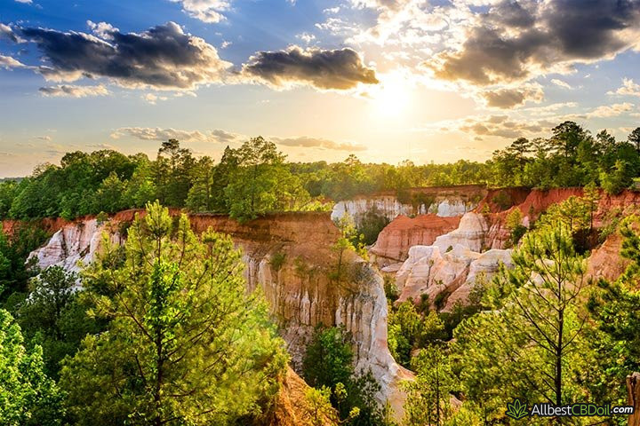 CBD oil Georgia: A canyon in Georgia.