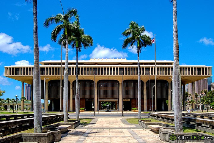 CBD oil Hawaii: state capital building in Hawaii.