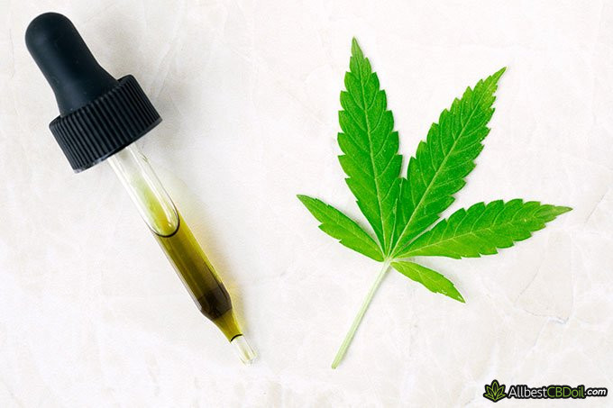 CBD oil diarrhea: CBD oil in a dropper