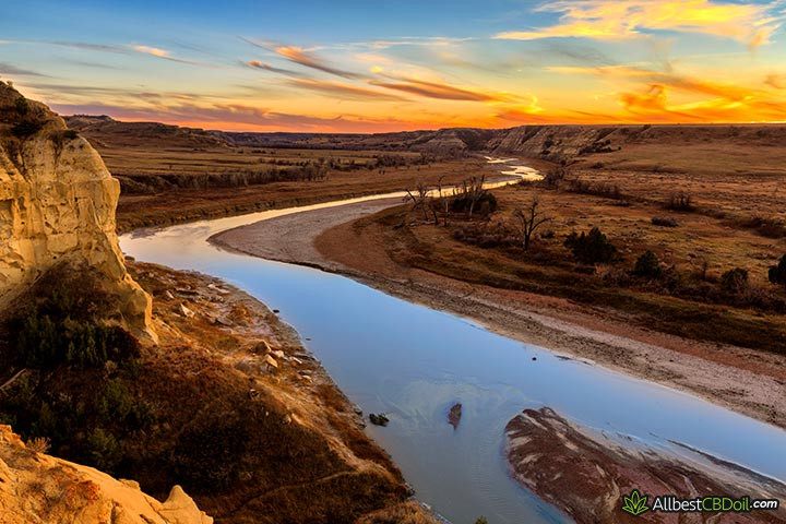 CBD oil North Dakota: Little Missouri river.