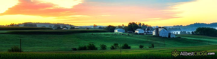 CBD oil Ohio: A farm in Ohio.
