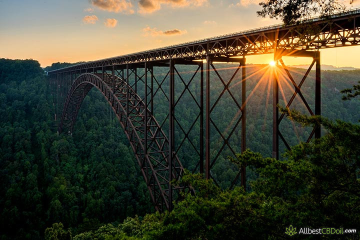 Is CBD oil legal in WV: river gorge bridge.