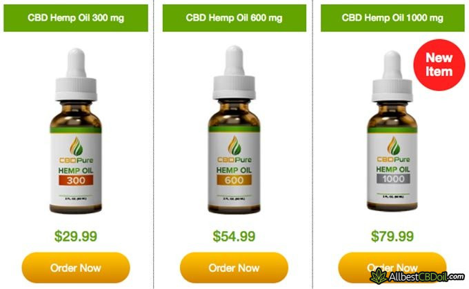 CBD Pure reviews: CBD product selection.