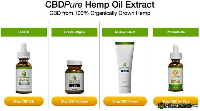 CBD Pure reviews: CBD pure product selection.