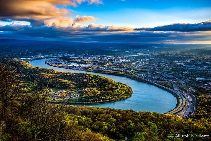 CBD Tennessee: a river floating through Tennessee.