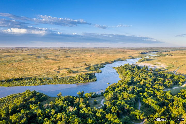 CBD oil Nebraska: a river in Nebraska.