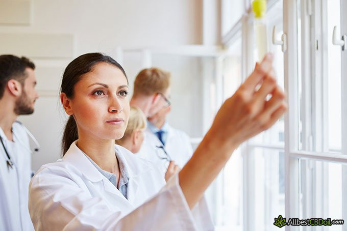 Does CBD get you high: doctor making a drug test