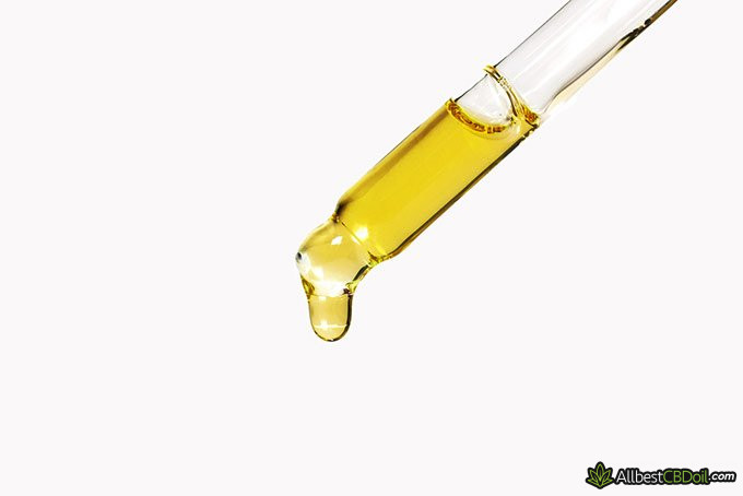 CBD dosage: dropper closeup