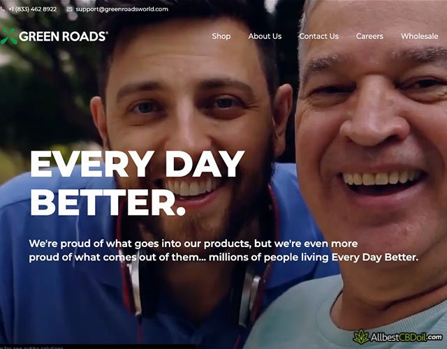 Green Roads CBD review: homepage. Green Roads CBD review: homepage.