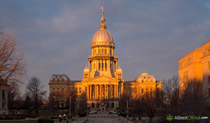 CBD oil Illinois: Illinois Capitol building.