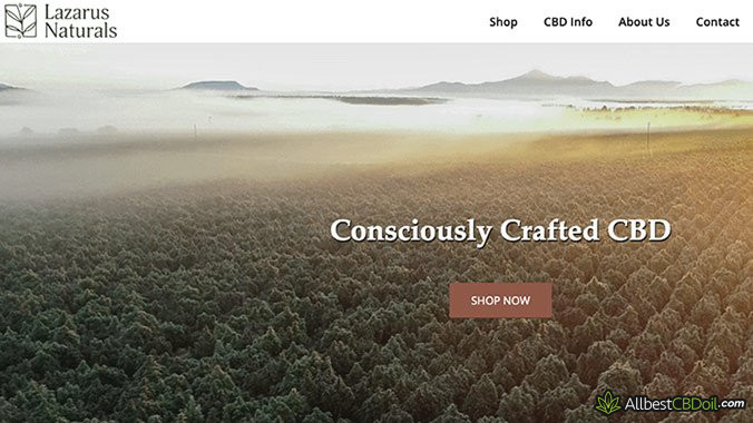 CBD Isolate: front page of Lazarus Naturals