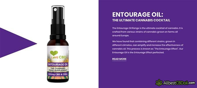Love CBD review: Entourage CBD oil.