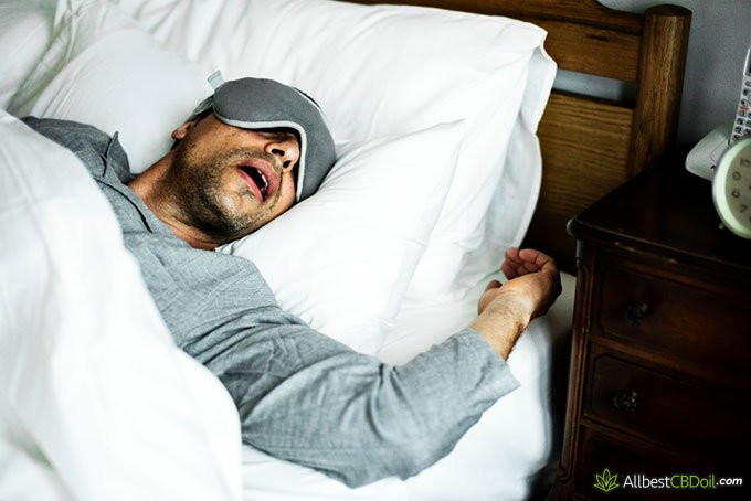 What does CBD feel like: man is sound asleep
