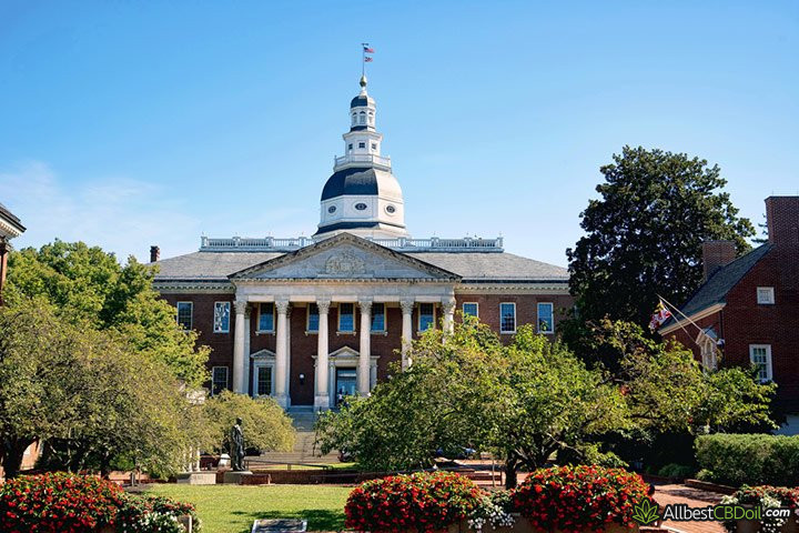 CBD oil Maryland: Maryland capital building.