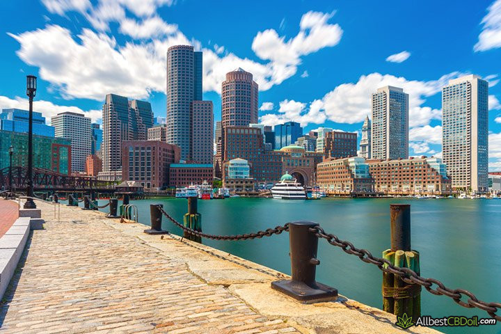 CBD oil Massachusetts: Boston Skyline