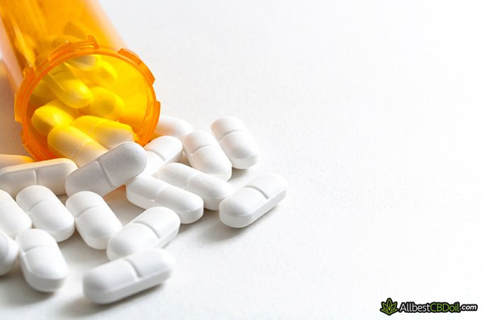 CBD overdose: spilled opioid pills CBD overdose: spilled opioid pills