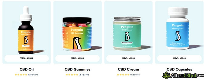 Penguin CBD reviews: product variety.