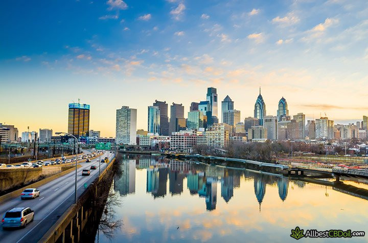 CBD oil in PA: PA Downtown Skyline.