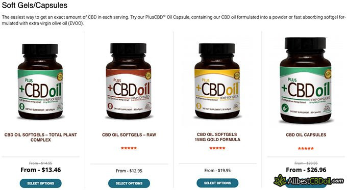 Plus CBD Oil reviews: products