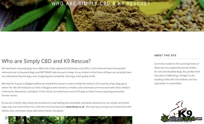 Simply CBD reviews: dog shelter project.