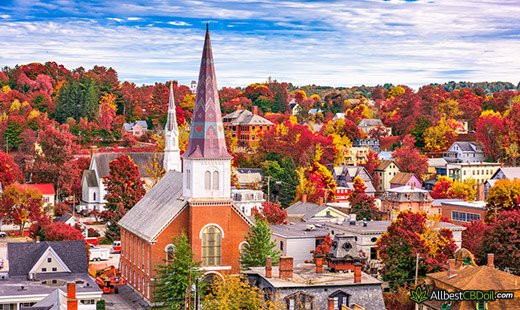 CBD Oil Vermont: Vermont state.