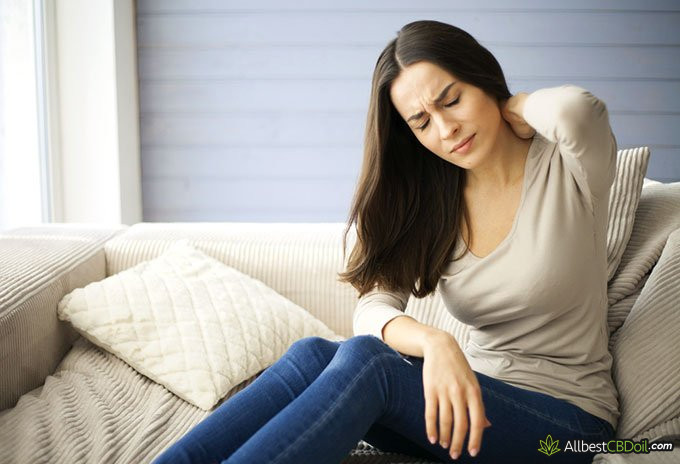 cbd and thc: woman feeling pain